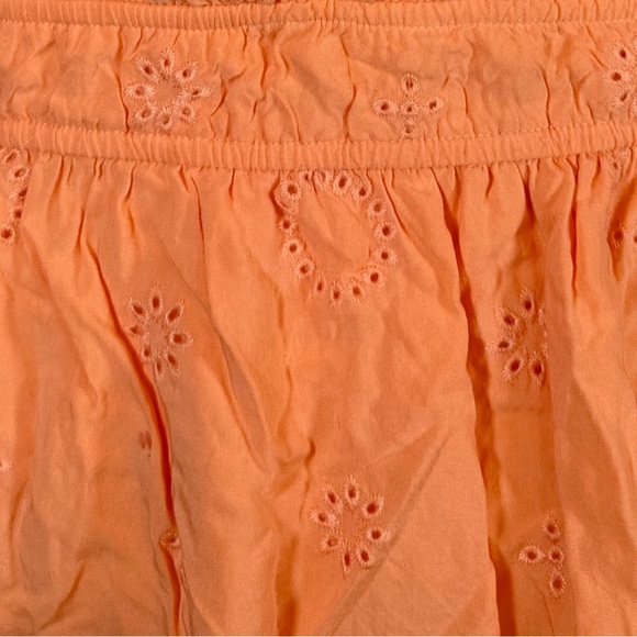 Torrid 3X Peach Eyelet Embroidered Peplum Tank | Adjustable Straps Boho Summer - Picture 6 of 13